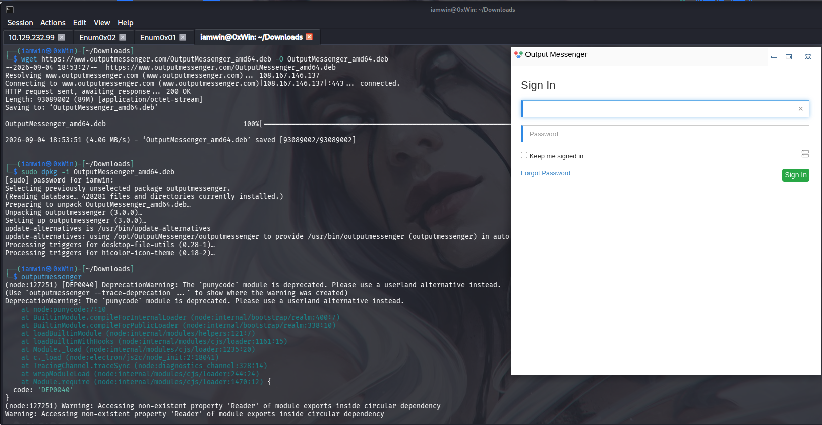 Output Messenger Client