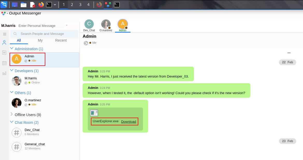 Admin Chat with UserExplorer.exe