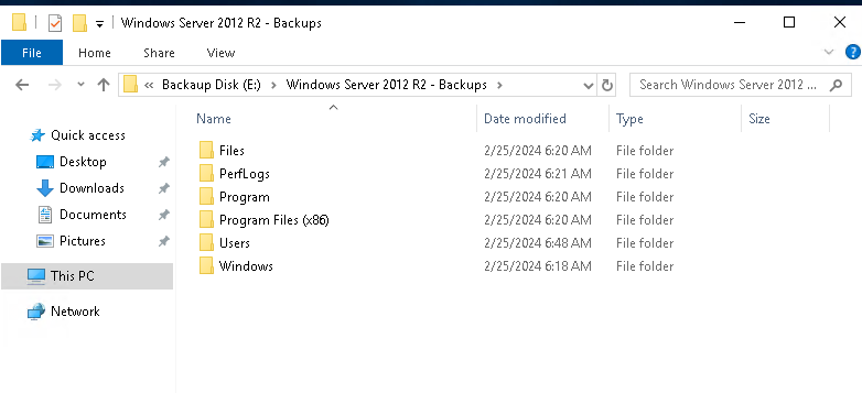 Contents of Drive E