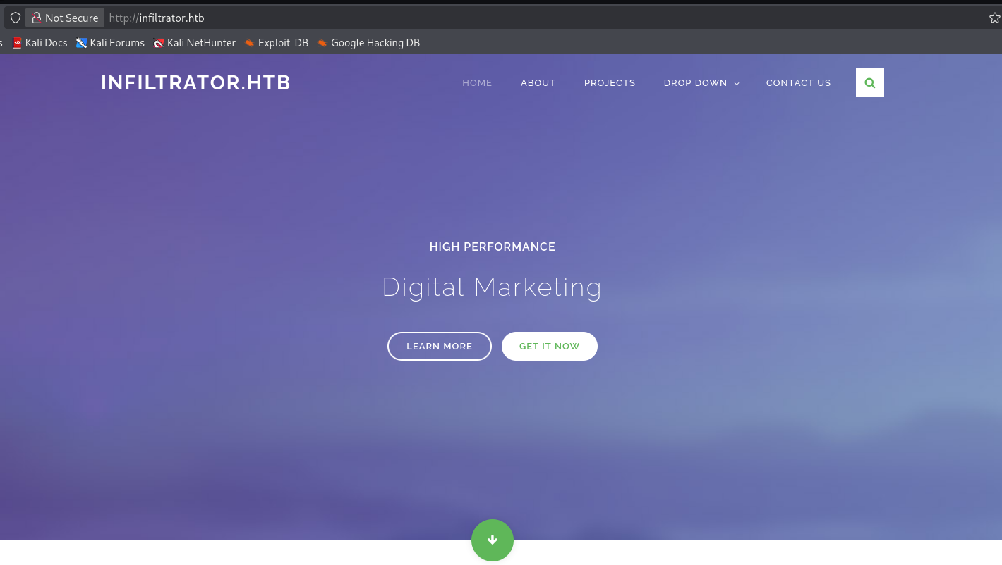 Infiltrator Website